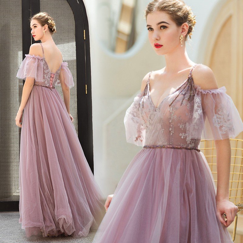 カラードレス スリングロング イブニングドレス 安い パーティードレス 演奏会 ロングドレス 花嫁