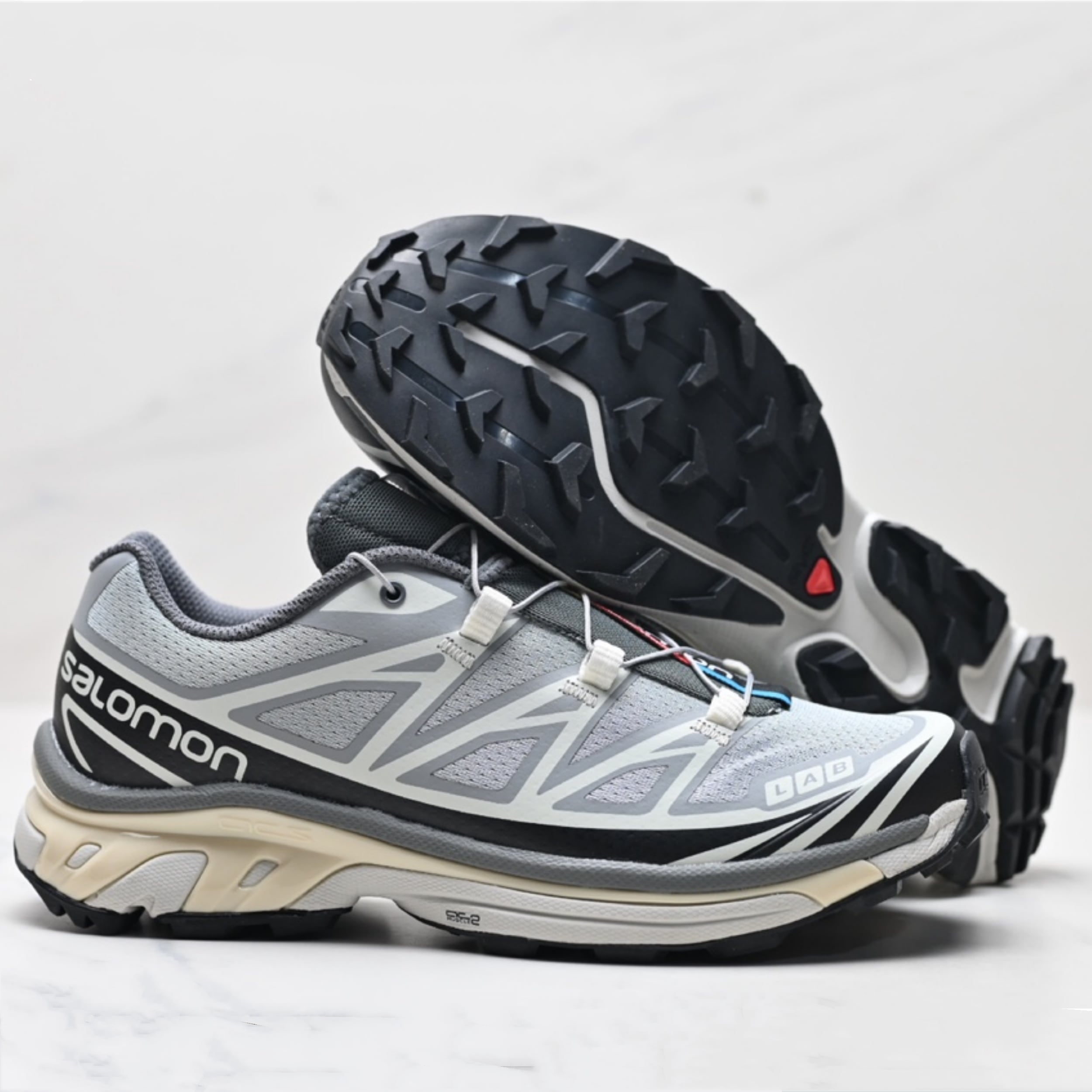 新品未使用 サロモン スニーカー XT-6 GTX メンズ ローカット シューズ 靴 ライトグレー 男女通用 海外輸入