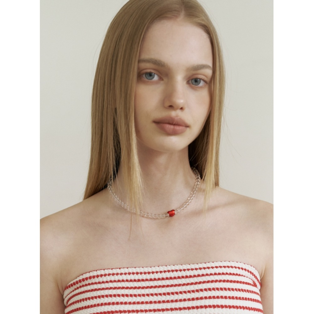 KINDABABY レッドハートポイントクリスタルネックレス