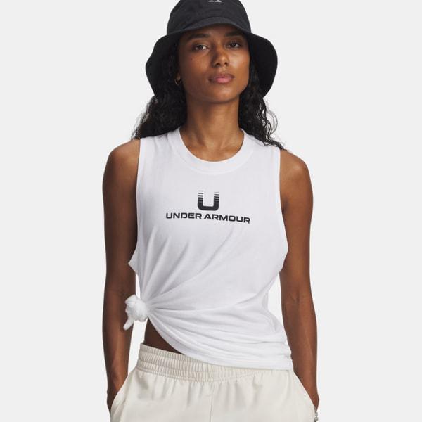 6006972-100 ホワイト UA バーシティ U ウィメンズ タンクトップ ノースリーブ Tシャツ 5,044円