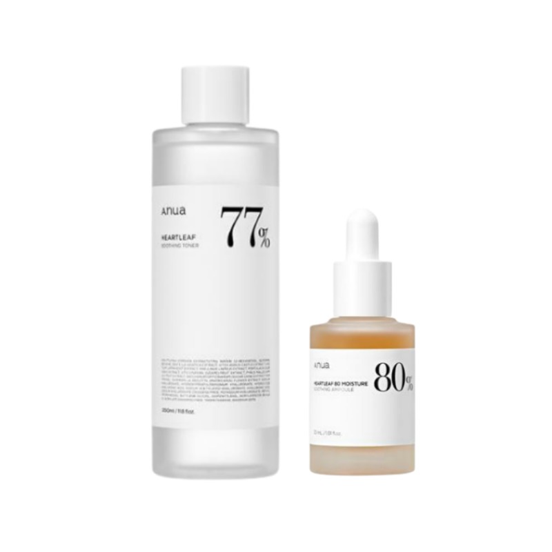 トクダミ スージングセット(ドクダミ77スージングトナー 250ml + ドクダミ 80 水分鎮静アンプル30ml)にきびケア/韓国コスメ