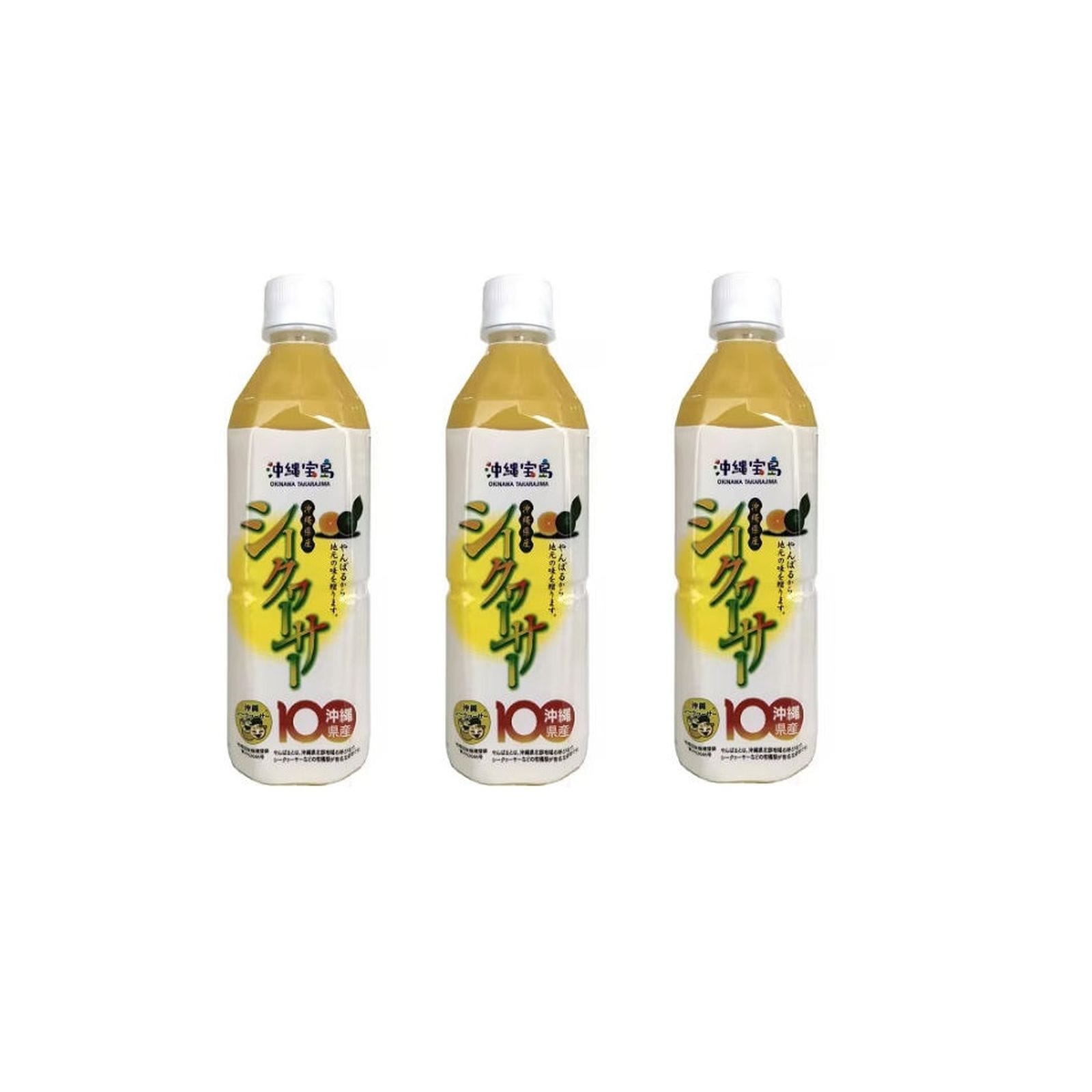 沖縄宝島 やんばる産シークヮーサー100％ 500ml×3個 ノビレチン 青切り ストレート 果汁100％ クエン酸