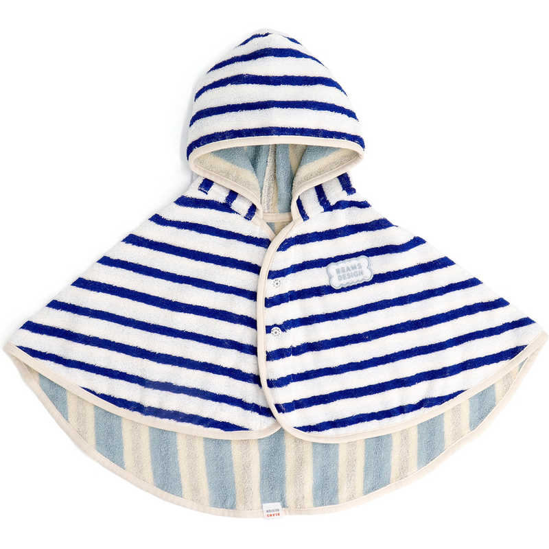 タオル美術館　ボーダーボーダー ポンチョ ブルー BEAMS