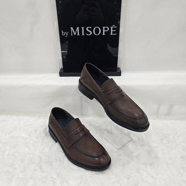 By 男性モダンペニーローファー 122HT239DY003 MBROWN 3 JJ