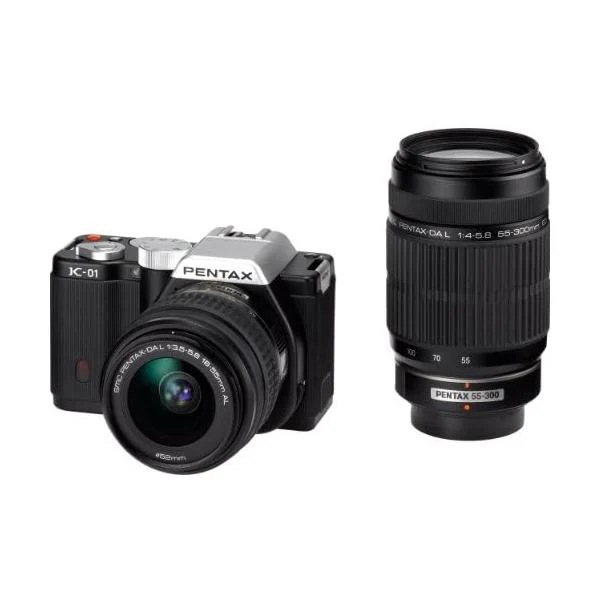 【中古】PENTAX ミラーレス一眼カメラ K-01ダブルズームレンズキット ブラック/ブラック K-01WZK BK/BK
