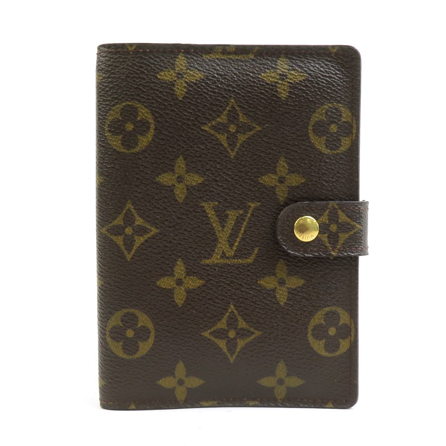 ルイ ヴィトン LOUIS VUITTON 手帳カバー モノグラム アジェンダPM モノグラムキャンバス ブラウン ゴールド ユニセックス R20005 e59380a