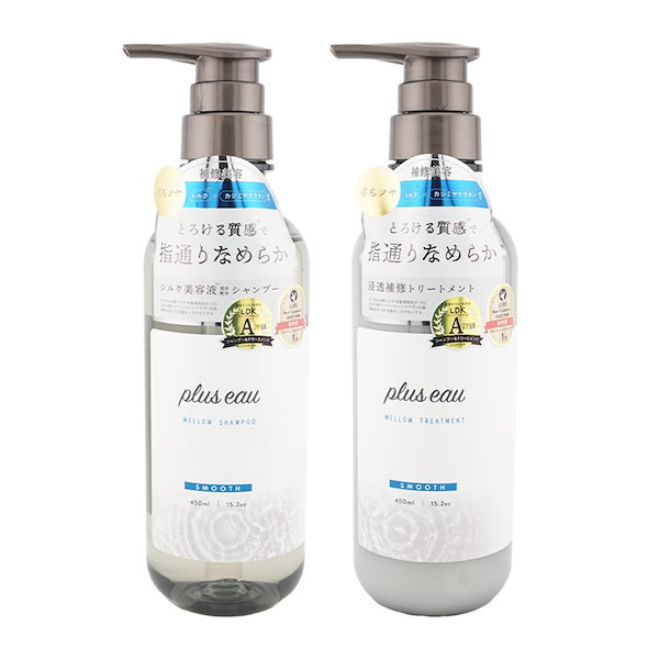 plus eau メロウシャンプー 450ml お得な18本セット Qoo10] plus eau メロウシャンプー&トリートメントセット