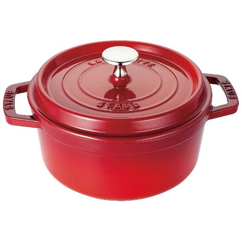 STAUB　IH対応ホーロー鍋 ピコココットラウンド(2.2L)　40509-820 チェリｰ