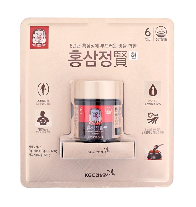 紅参精 賢 ヒョン 120g 6年根 紅参濃縮液 紅参エキス 韓国人参 ホンサム 高麗人参 高麗人参エキス 健康補助食品 正規品 大容量 韓国サプリ