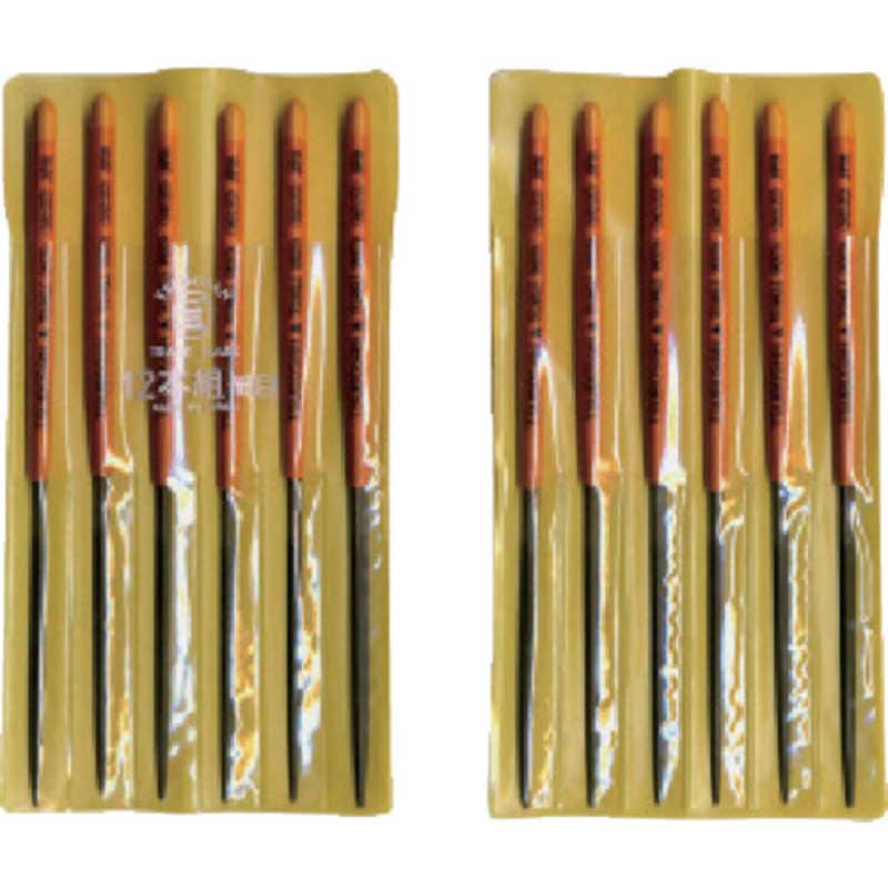 ツボサン　組ヤスリ 12本組 三角 細目　SA01203