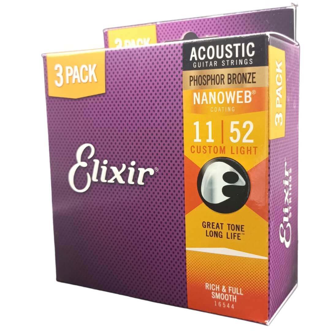 【数量限定】Elixir エリクサー 2セット+1ボーナスセット PHOSPHOR BRONZE アコースティックギター弦