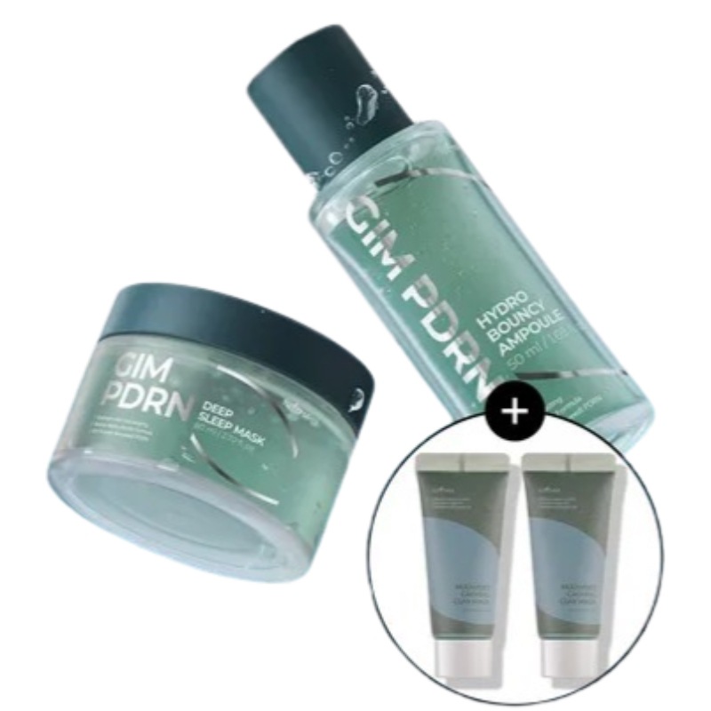 [25SS/新作](+マグワートクレイマスク 20ml*2贈呈)キムPDRN 2種セット(GIM PDRN ハイドロ バウンシー アンプル 50ml+GIM PDRN ディープスリープマスク 80ml
