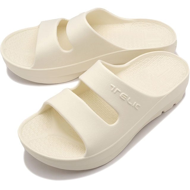 リカバリーサンダル Wストラップ [SS23] W-STRAP メンズレディース 衝撃吸収 厚底ソール Ivory 白 ホワイト系