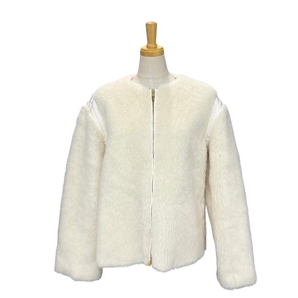 MAX MARA マックスマーラ ジャケット 24110810216 テディベア ジップアップ アウター アパレル アルパカ ホワイト