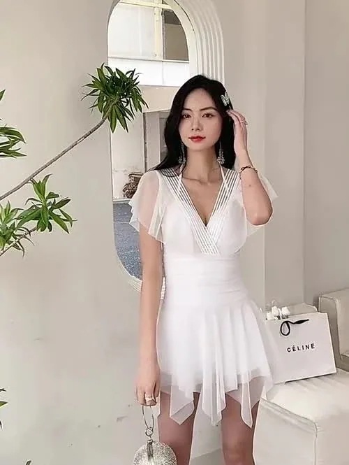 2025新型 水着u3000ワンピース レディースセクシーレースワンピース水着 太め体型カバースイムウェ30%までに制限