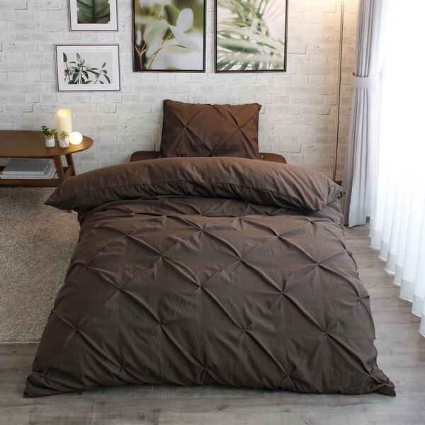 小栗 メリーナイト inico(イニコ)シリーズ 掛け布団カバー サラ ダイヤタック 約190×210cm ブラウン 5,058円