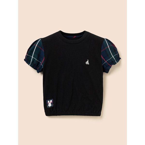 [BEANPOLE KIDS] チェックマッチ半袖Tシャツ ブラック (BI5442G105)