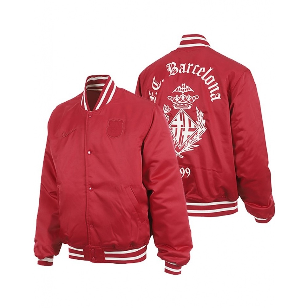 ナイキ FC バルセロナジャンパーダグアウトホームサテンジャケット