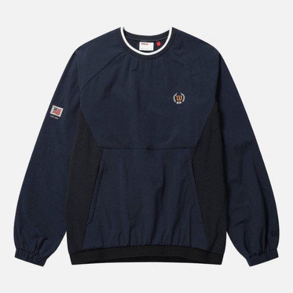 M 長袖Tシャツ LQC W243003GTW91-NVY スイングパネルデュアルピステ