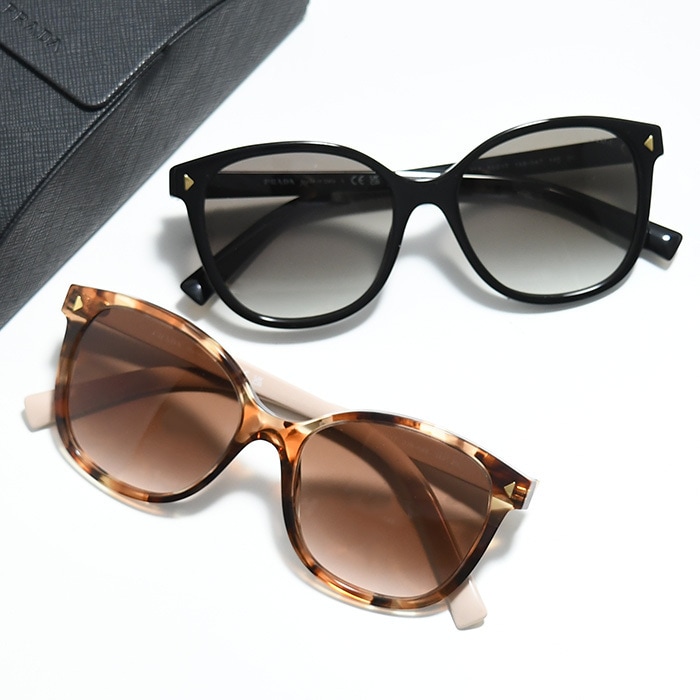 スクエア サングラス メガネ PR 22ZS メンズ ユニセックス ブラウン ブラック グラデーション アイウェア フルリム アセテート