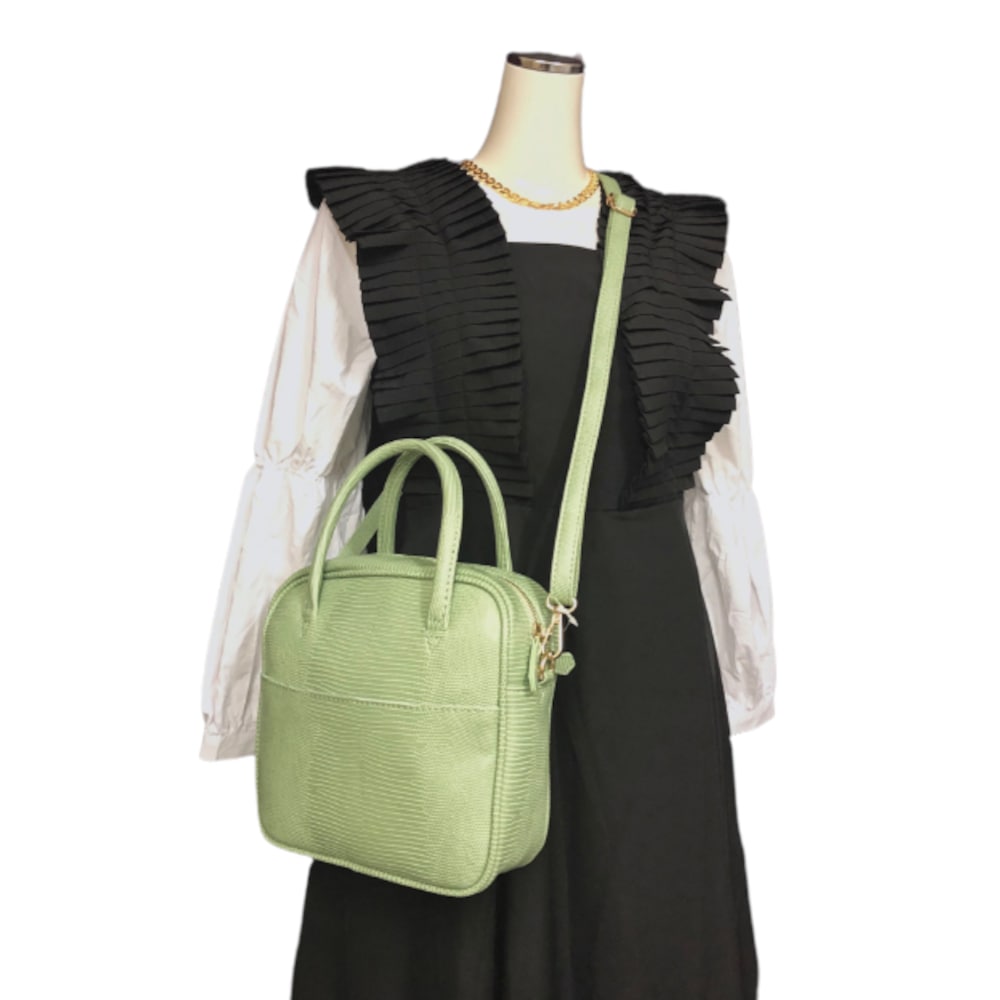 2way Square Shoulder Boston Bag (green) A,D,G レディース 4,904円