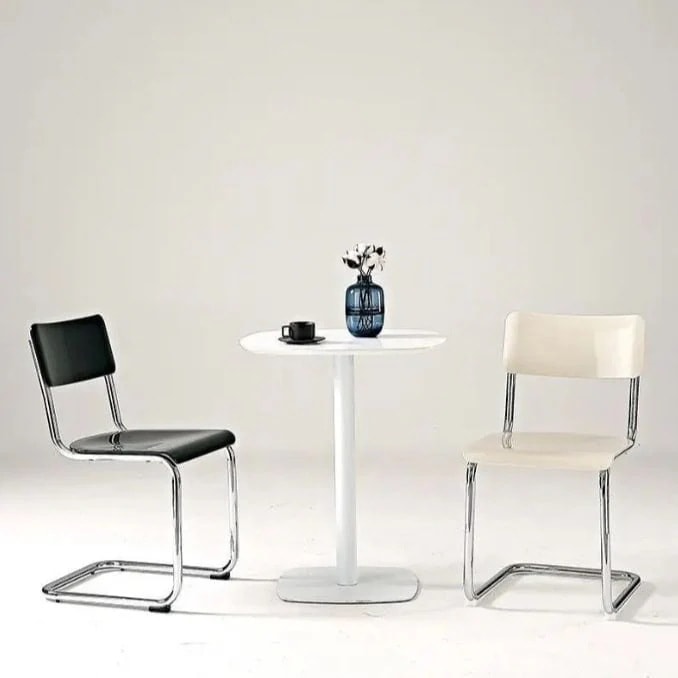 ステンレスフレームチェア モダン ダイニング 背もたれ シンプル 屋内外兼用 おしゃれ オフィス ホワイト ブラック グリーン イエロー ピンク グレー