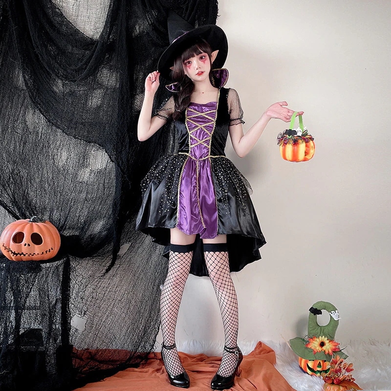 ハロウィン大人用コスチューム魔女コスチューム吸血鬼魔女ドレスカーニバルロールプレイコスプレパフォーマンスコスチューム