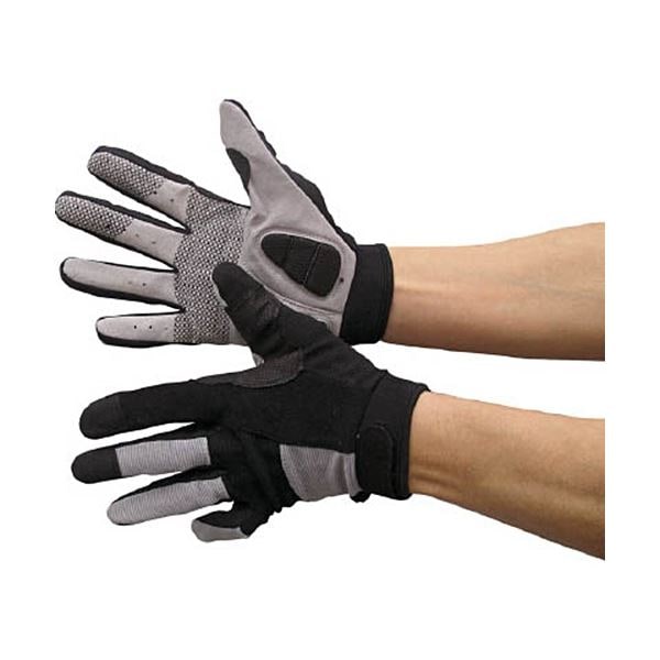 （まとめ）人工皮革手袋 クッショングリップ L寸 CUSHIONGRIP-L 1双 [x3セット]