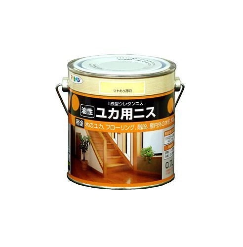 （まとめ買い）油性ユカ用ニス 0.7L ツヤあり透明 [x3缶セット]