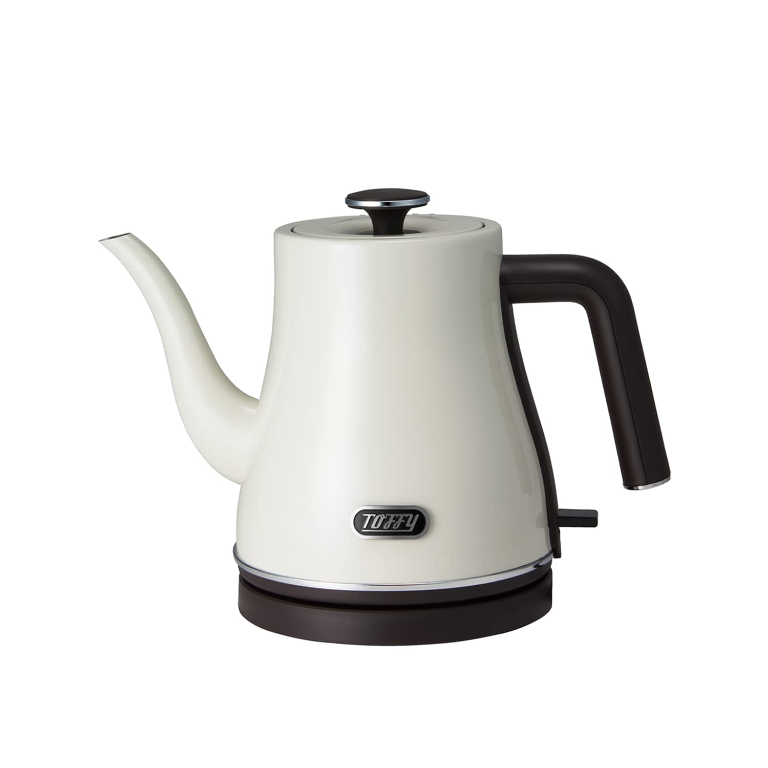 【Toffy/トフィー】 エレクトリックケトル K-KT4 高速沸騰 0.8L 空焚き防止 レトロ アッシュホワイト K-KT4-AW