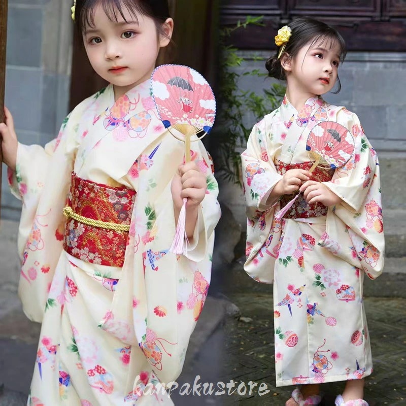 【短納期 3日で出荷】子供 浴衣 ゆかた yukata 花柄 子ども 女子 キッズ お祭り 文化祭 簡単着付け 作り帯 セット 和柄 レトロ 洗える 夏祭り 夕涼み会 花火 盆踊り お盆休み お祝い