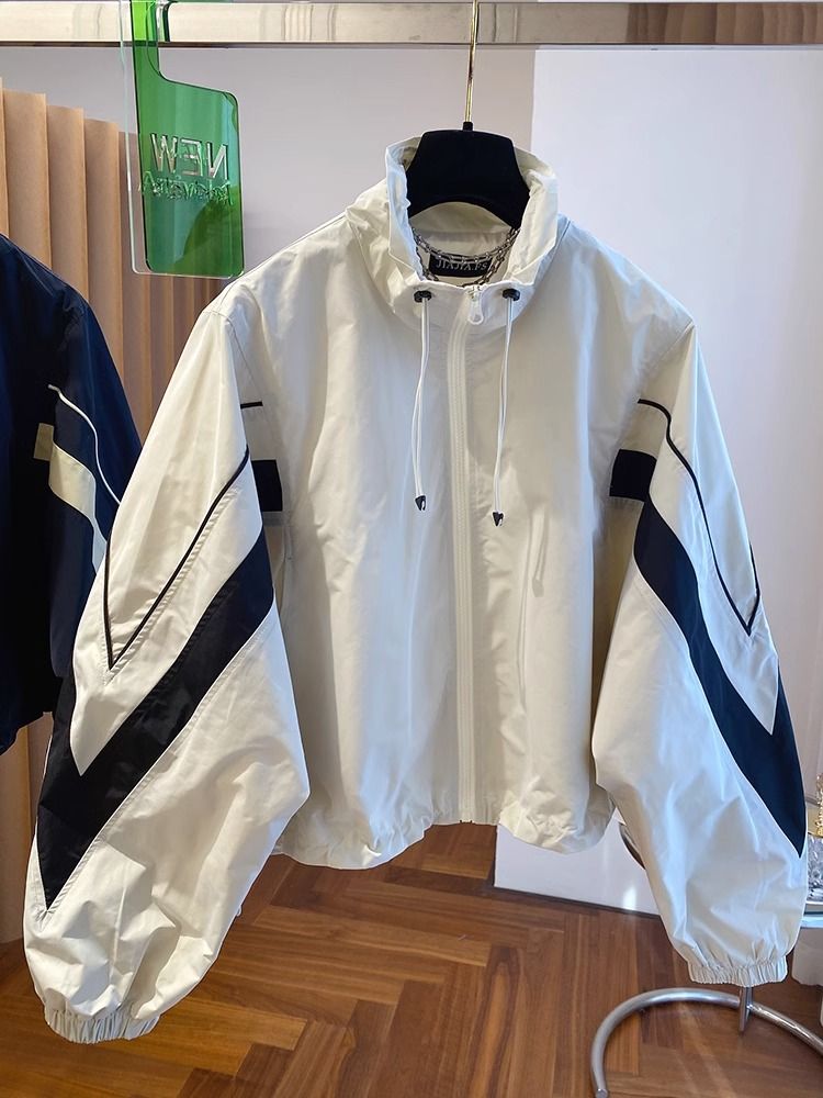 アウタージャンパーブルゾンゆったり 野球服 韓国ファッション パッチワーク ショート レディース トップス 冬アウター ニッチデザイン 秋 ジャケット