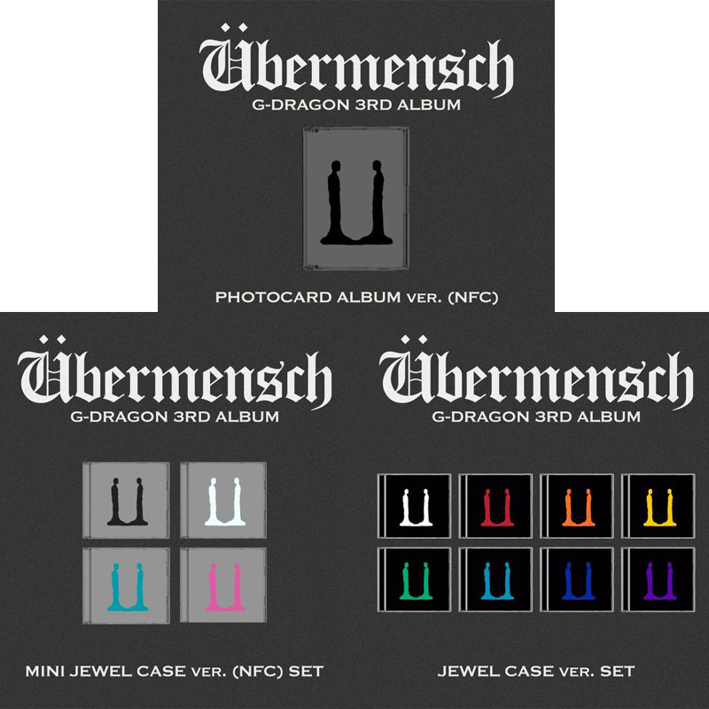 [MEGA][3種セット] G-DRAGON 3RD ALBUM [Übermensch] (PHOTOCARD ALBUM 1種+MINI JEWEL 1種+JEWEL 1種) 5,621円