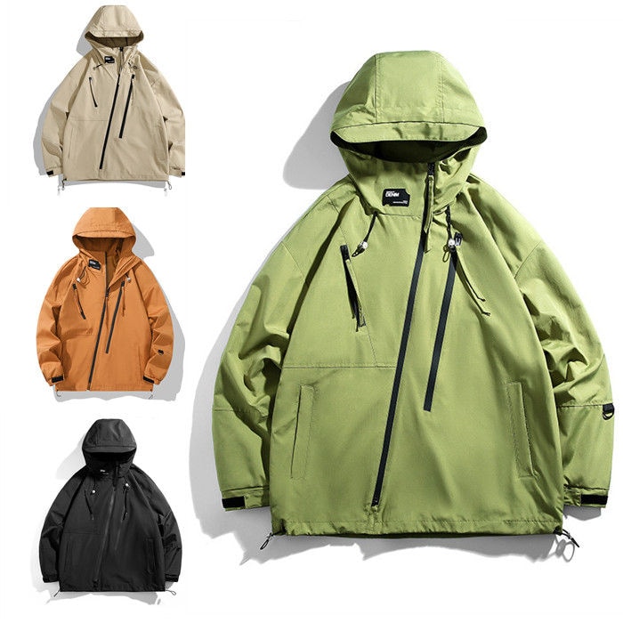 ウィンドブレーカー 薄手 メンズ マウンテンパーカー 撥水 おしゃれ ジャケット 春 ジャンパー シンプル ライトアウター ビッグシルエット パーカー フード付き マンパ アウトドア 春服 秋服 防風