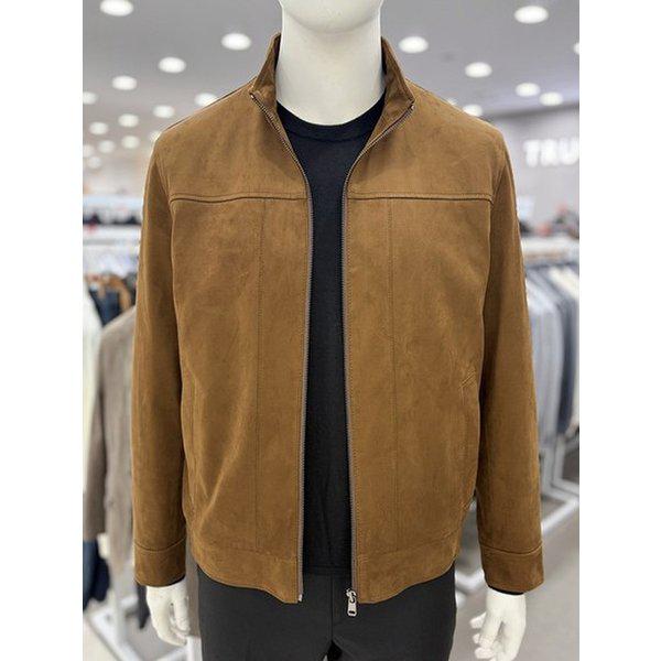 メンズ秋冬スエードスエードスタンドカラートラッカージャケット航空ジップアップショートジャンパー