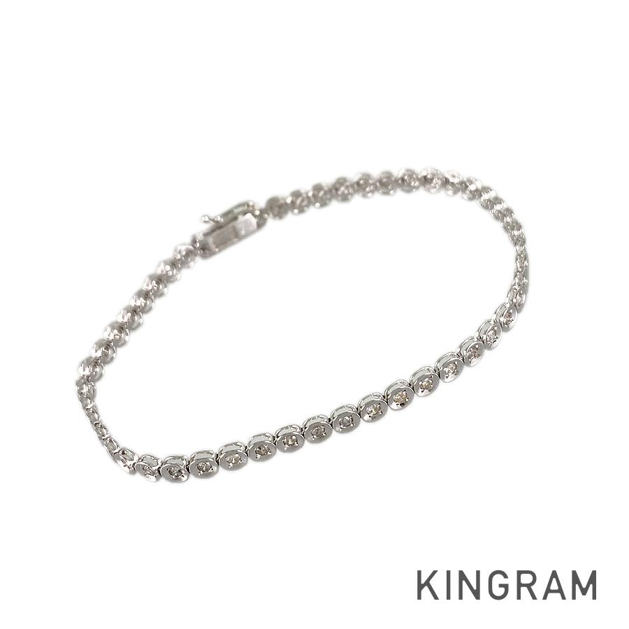 ブレスレット K18WG ダイヤモンド te【中古】