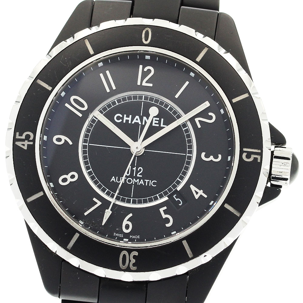 シャネル CHANEL H3131 J12 マットブラック セラミック 42MM 自動巻き メンズ 保証書付き_909614【中古】