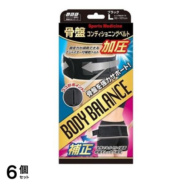 山田式 骨盤コンディショニングベルト ブラック 1個 (Lサイズ) 6個セット 11,715円