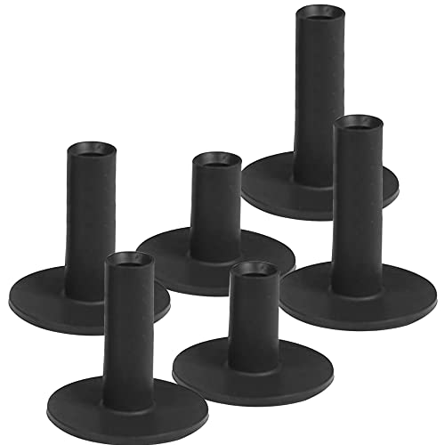 ゴルフラバーティー 1.5/2.75/3 バリュー6パック ブラックホルダー 丈夫 屋内 屋外 練習 壊れない マルチパック ゴルフ練習マット用 (ブラック-6パック)