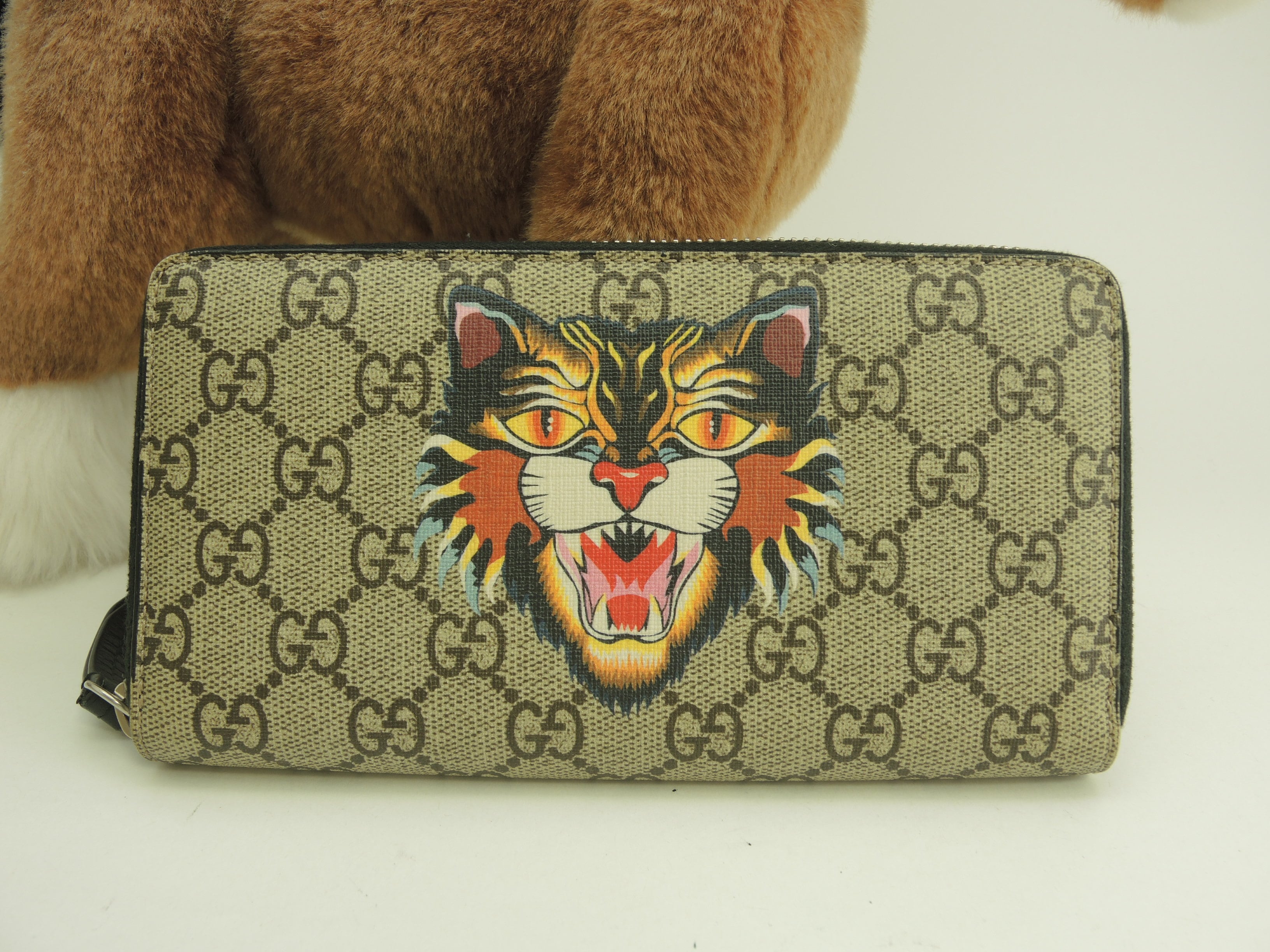 ジップアラウンドロングウォレット GGクーリエ アングリーキャット 長財布@ 1