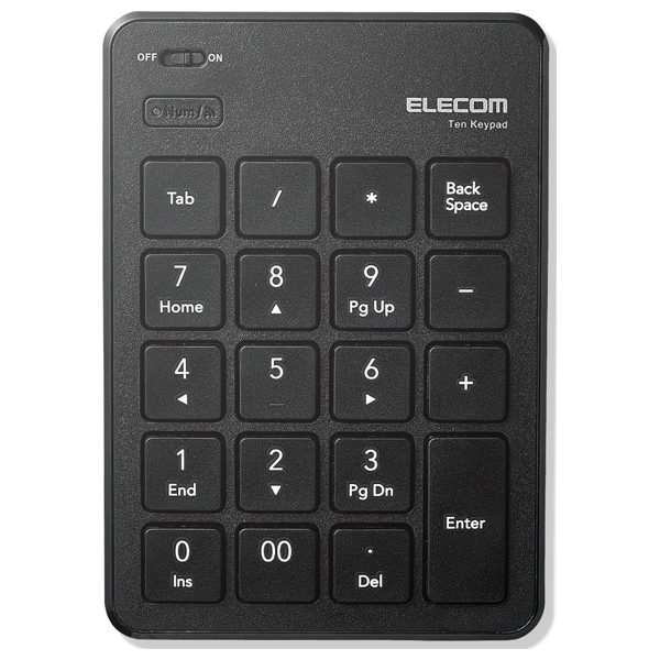 エレコム Bluetooth 薄型テンキーパッド（ブラック） TKTBP020BK
