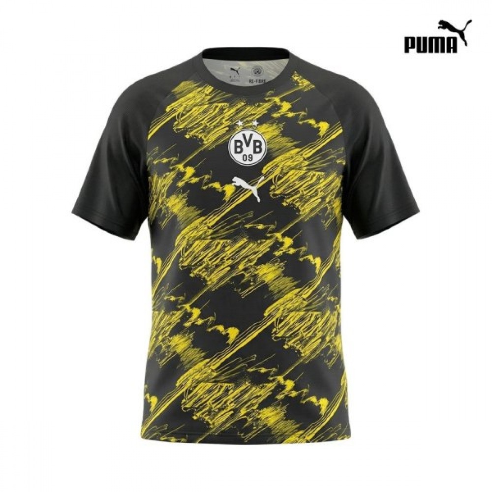 プーマ メンズ ドルトムント ウォームアップ ジャージ 半袖サッカーTシャツ