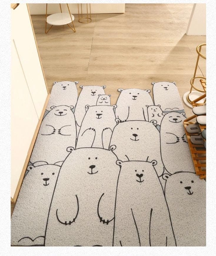 【超お得1つ買うと10個もらえる】急速出荷動物園　可愛い玄関マット 足マット