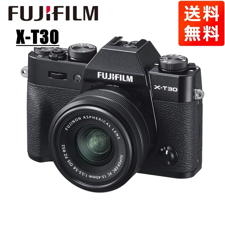 X-T30 15-45mm レンズキット ブラック ミラーレス一眼 カメラ 中古