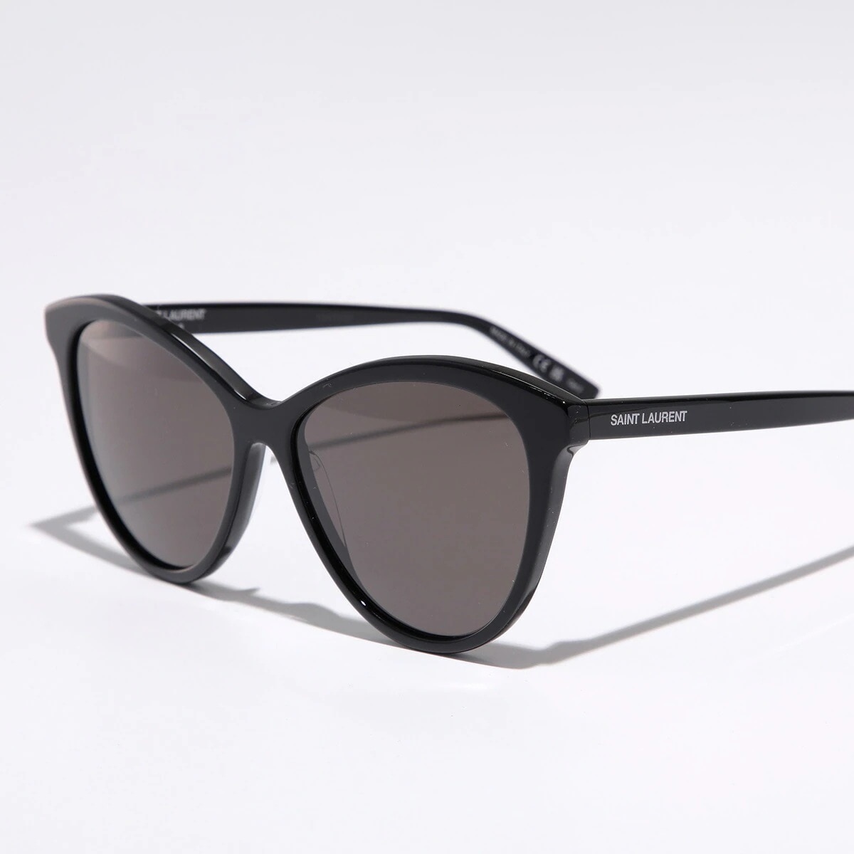 SAINT LAURENT サンローラン サングラス SL 456 レディース フォックス型 フルリム セルフレーム ロゴ アイウェア 001/BLACK-BLACK-BLACK 【ts】