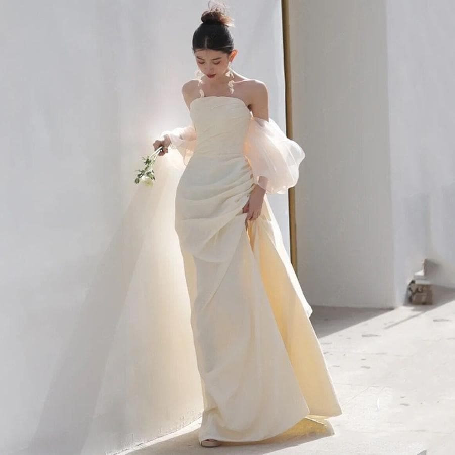 パーティードレス2024新商品 結婚式ワンピース ウェディングドレス 花嫁ロングドレス 演奏会 発表会 卒業式 成人式 同窓会 ドレスワンピース-31