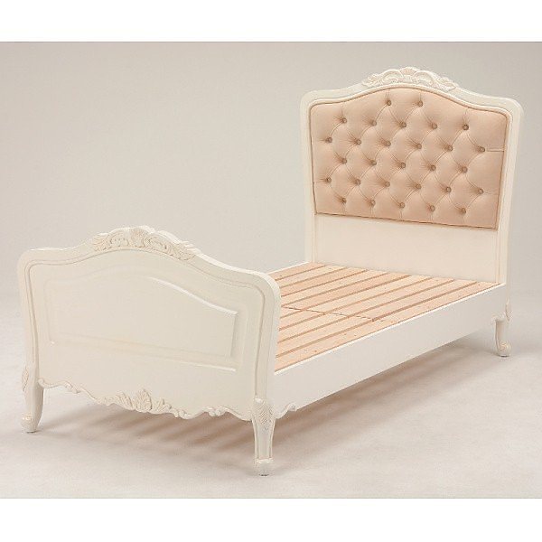 アンティーク調 シングルベッド すのこベッド 重厚感 優雅 フォルム 彫刻 家具 フレーム単品