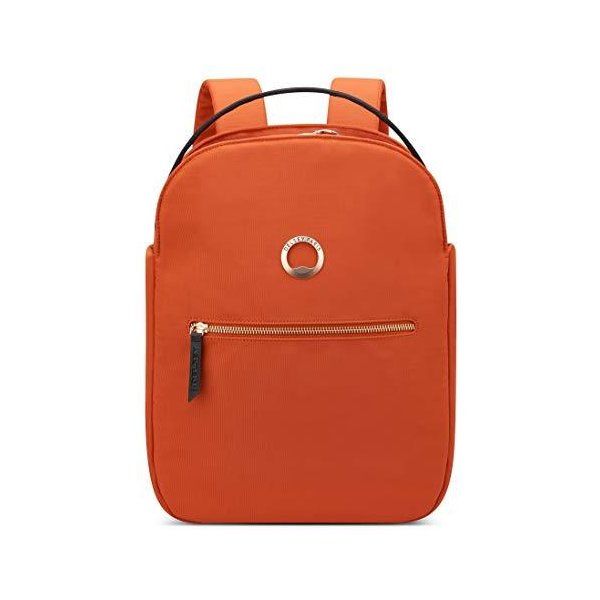 DELSEY Paris Securstyle Laptop Backpack， Dark Orange， 14 Inch Sleeve 並行輸入品
