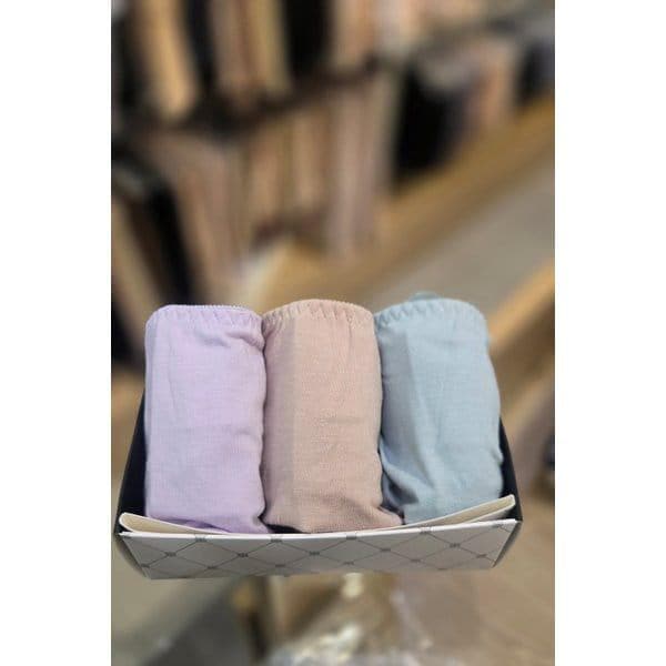 綿モダール混紡ヒップレースパンティー3色セットPT7235SET
