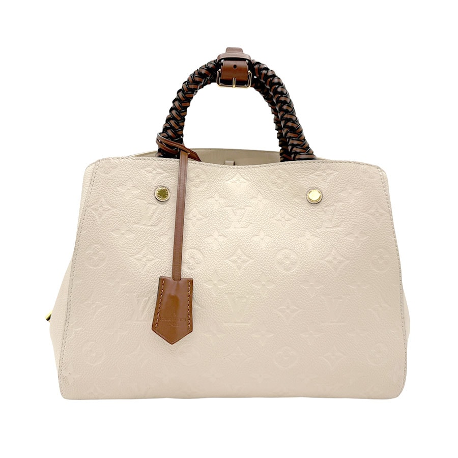 ルイ ヴィトン LOUIS VUITTON ハンドバッグ ショルダーバッグ モノグラムアンプラント モンテーニュMM モノグラムアンプラント ライトベージュ/ブラウン/ブラック ゴールド レディース